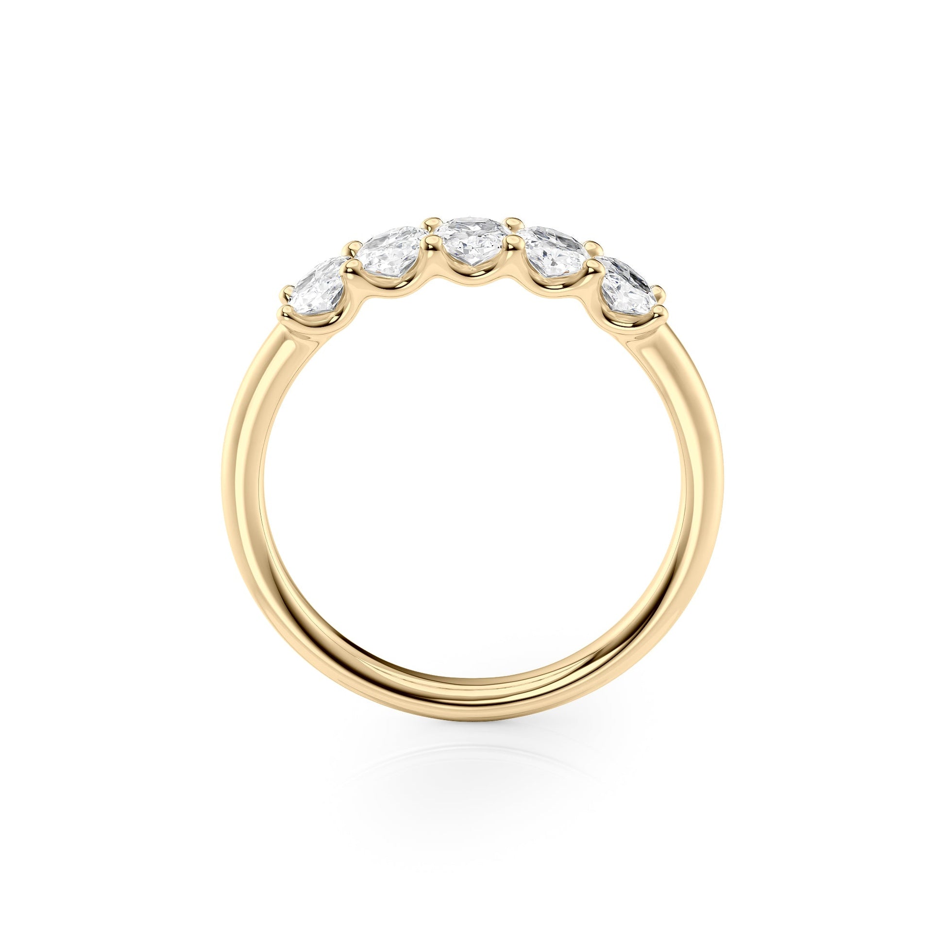 1ct Omira Oval Cut Moissanite Ring - Gold