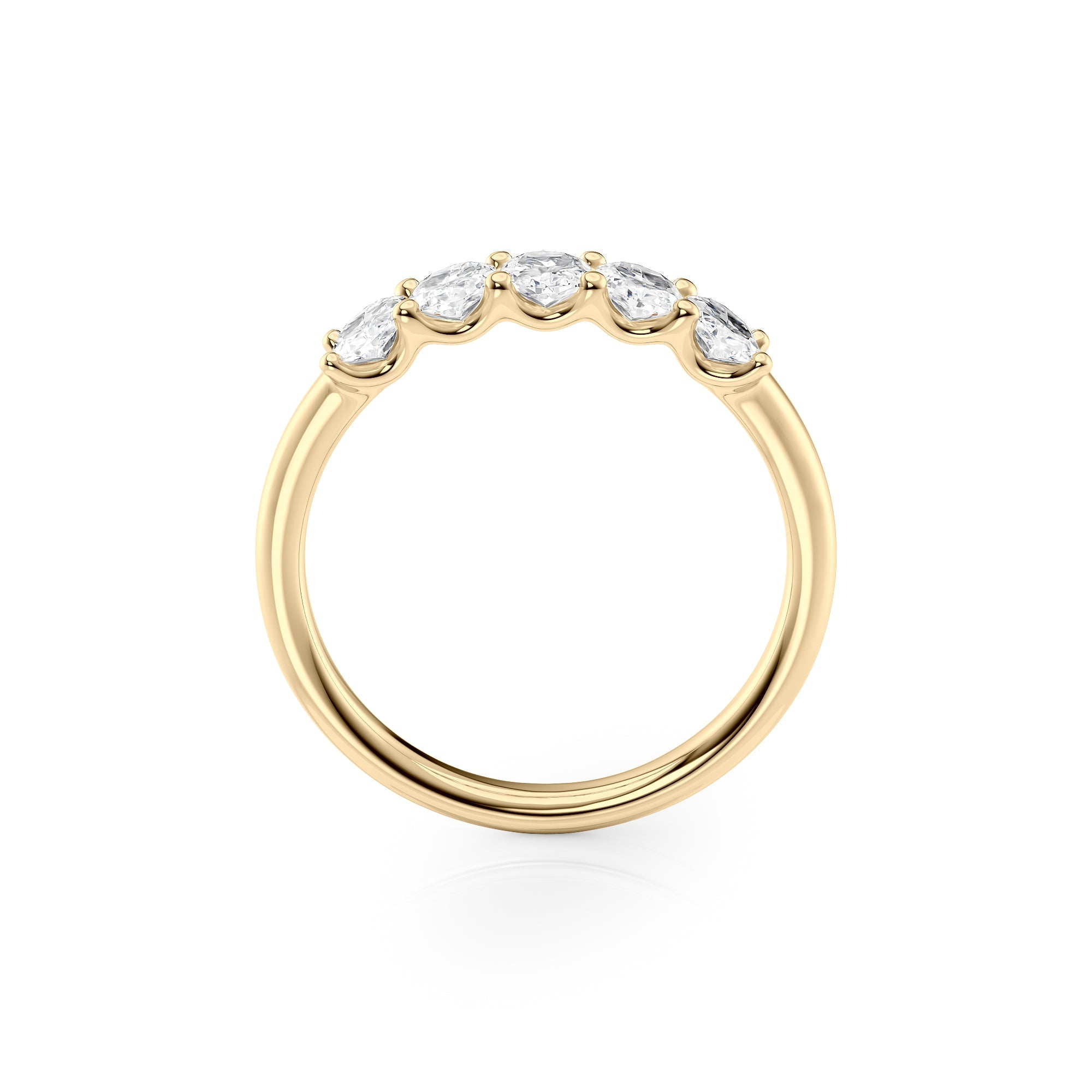 1ct Omira Oval Cut Moissanite Ring - Gold