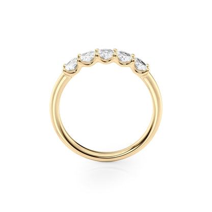1ct Omira Oval Cut Moissanite Ring - Gold