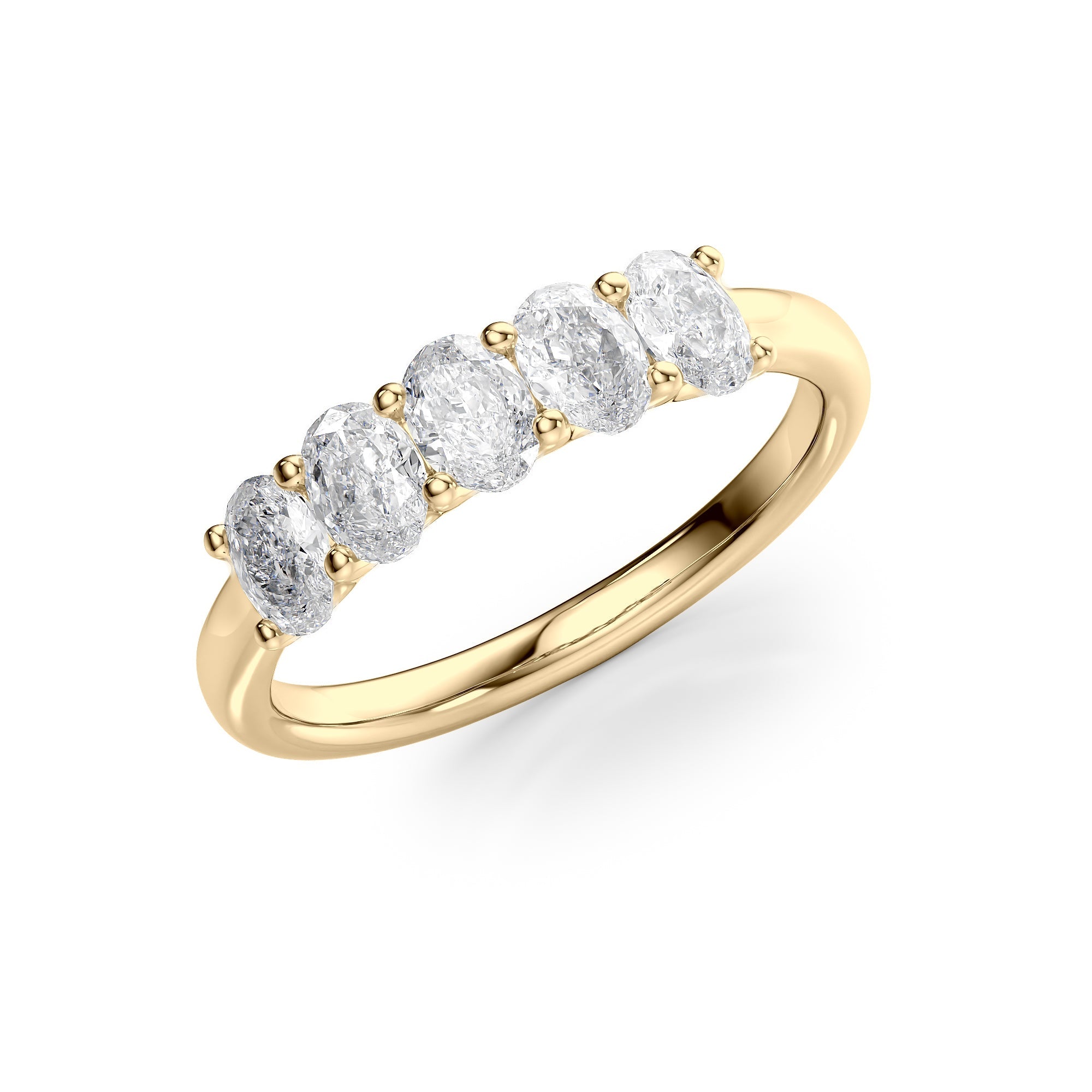 1ct Omira Oval Cut Moissanite Ring - Gold