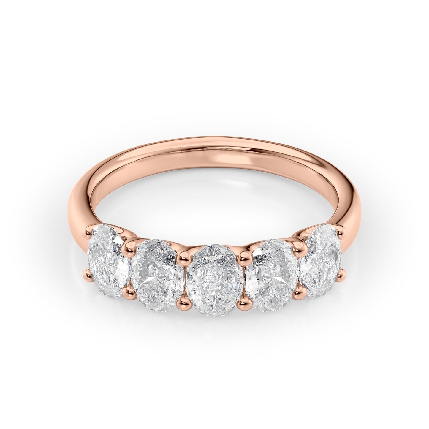 1.5ct Josefina Oval Cut Moissanite Ring - Rose Gold