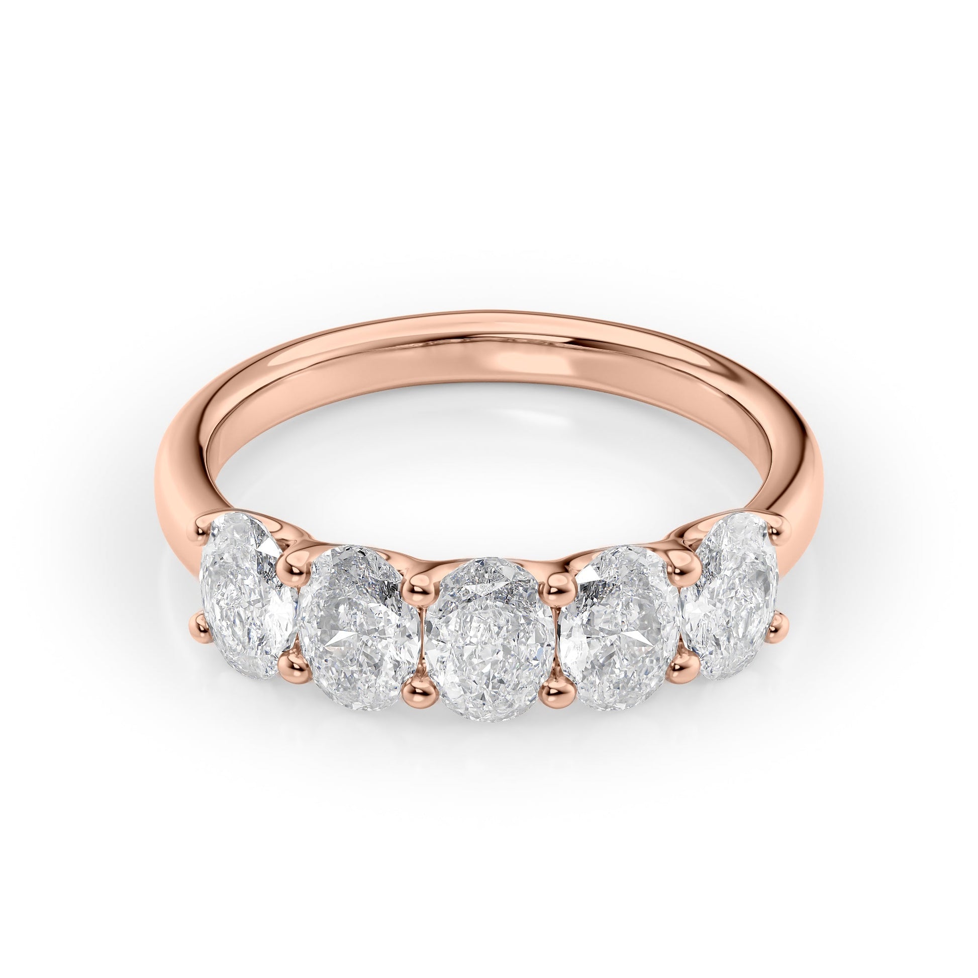 1.5ct Josefina Oval Cut Moissanite Ring - Rose Gold