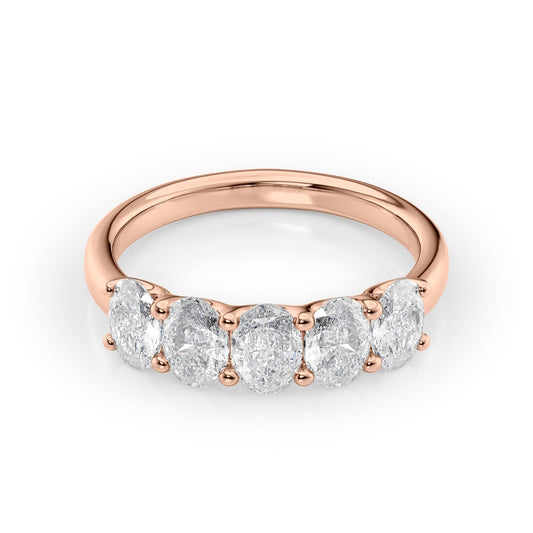 1.5ct Josefina Oval Cut Moissanite Ring - Rose Gold
