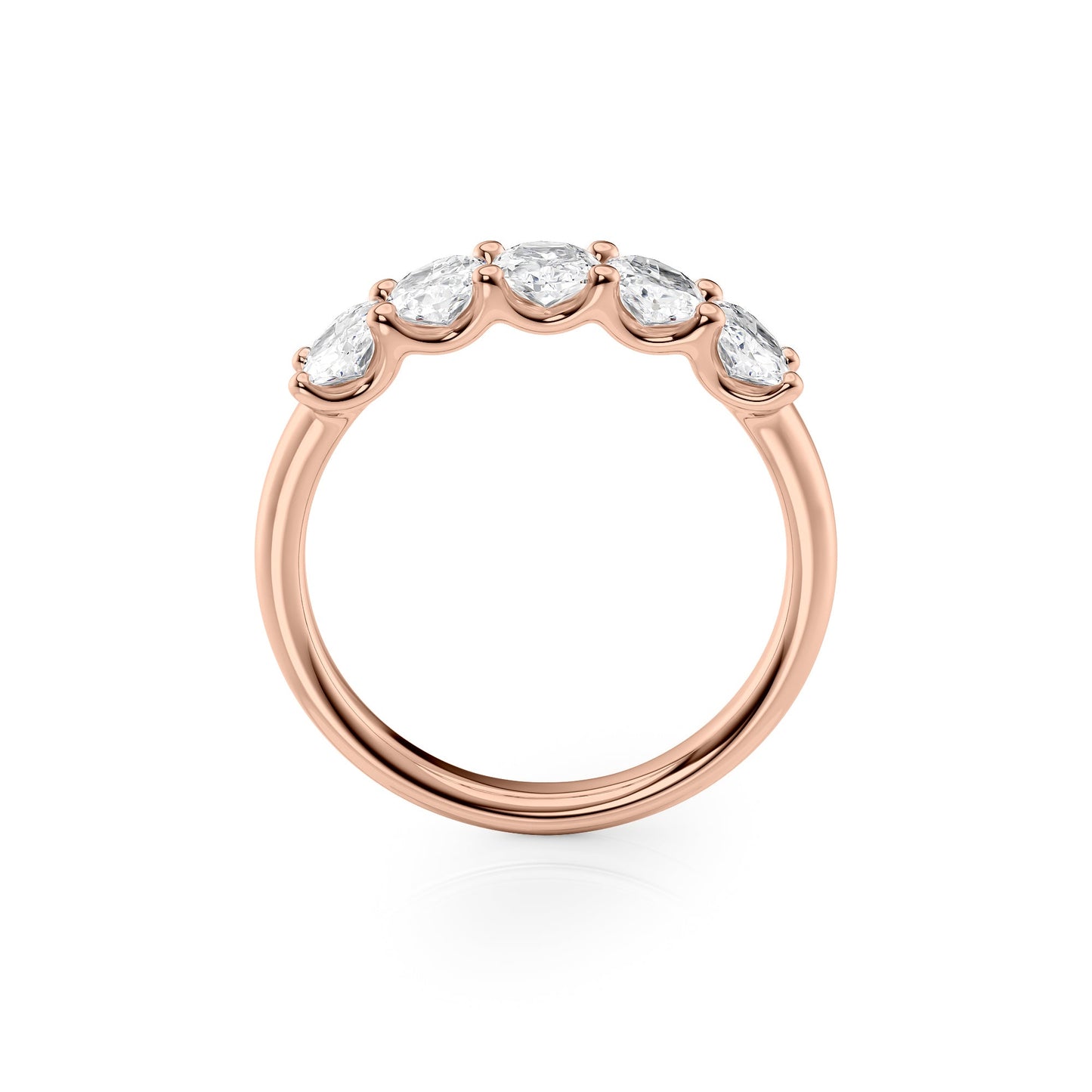 1.5ct Josefina Oval Cut Moissanite Ring - Rose Gold