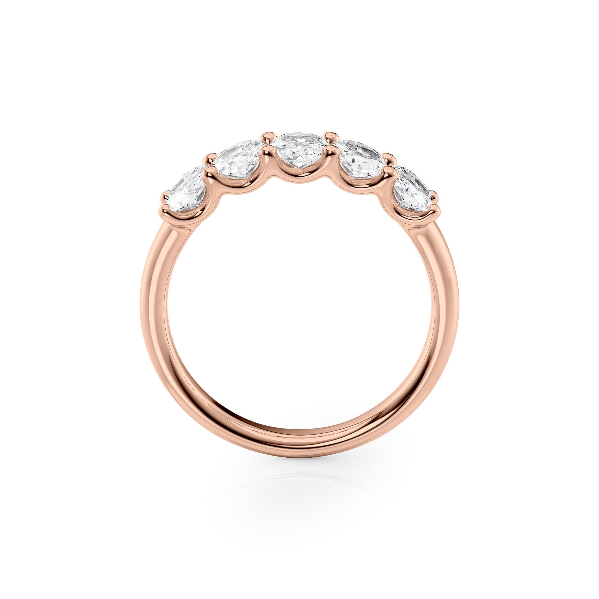 1.5ct Josefina Oval Cut Moissanite Ring - Rose Gold