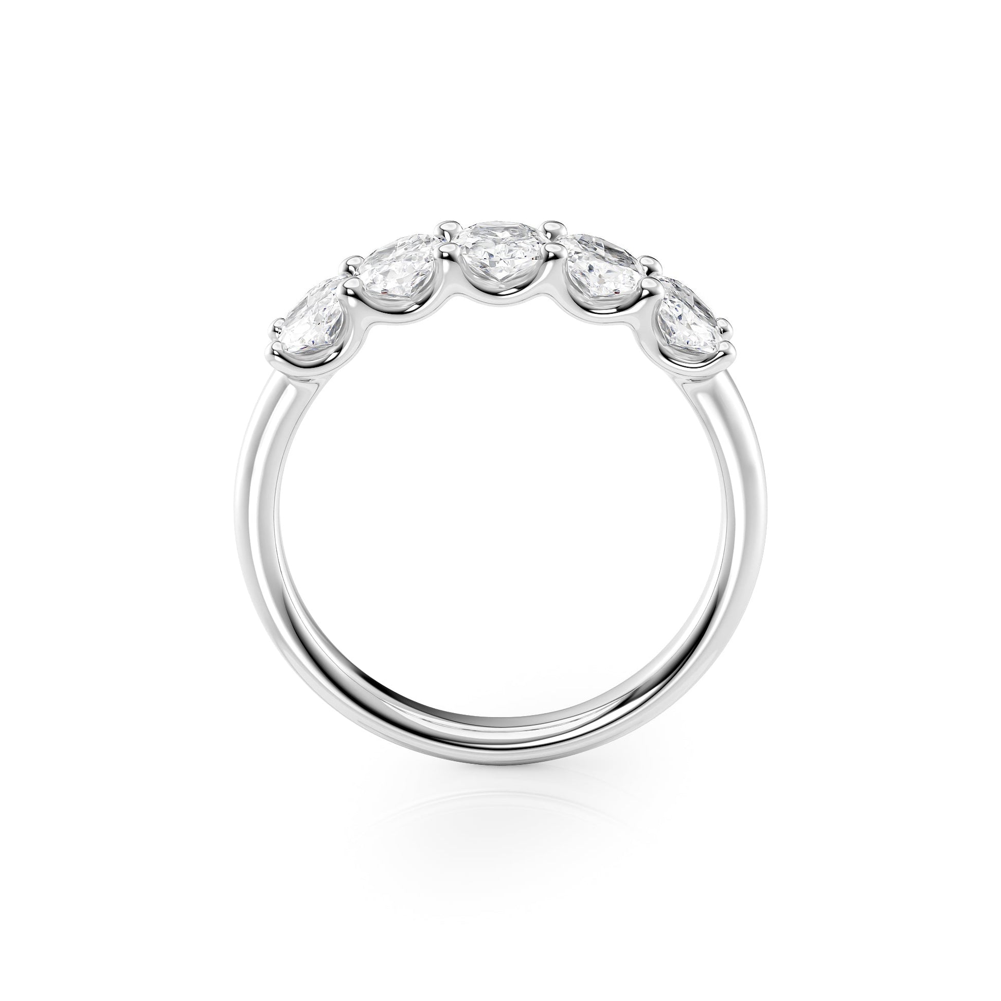 1.5ct Josefina Oval Cut Moissanite Ring - Silver