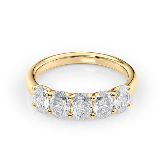 1.5ct Josefina Oval Cut Moissanite Ring - Gold