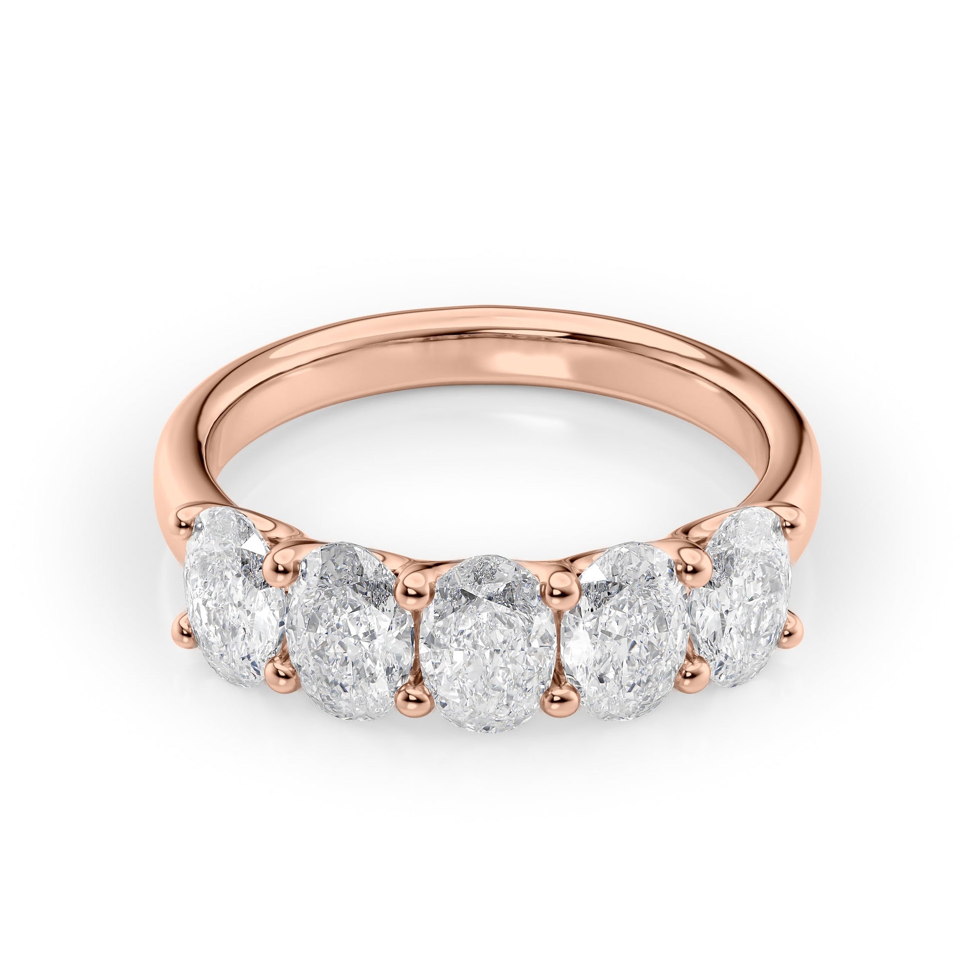 2ct Aaliya Oval Cut Moissanite Ring - Rose Gold