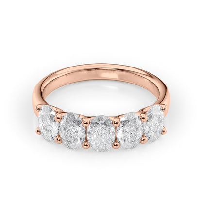 2ct Aaliya Oval Cut Moissanite Ring - Rose Gold