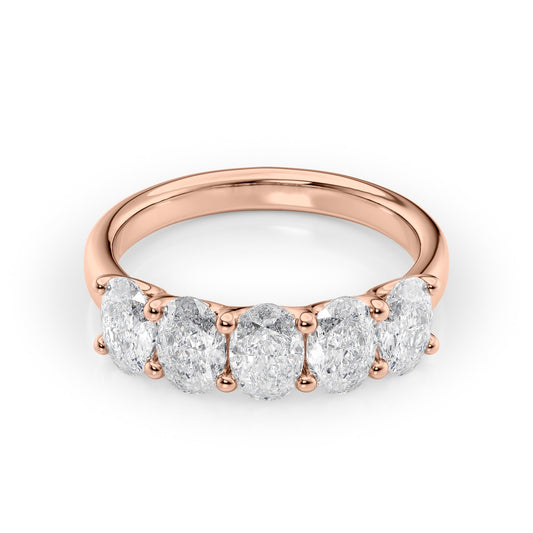 2ct Aaliya Oval Cut Moissanite Ring - Rose Gold