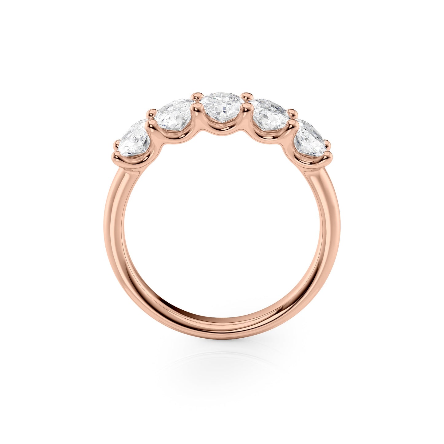 2ct Aaliya Oval Cut Moissanite Ring - Rose Gold
