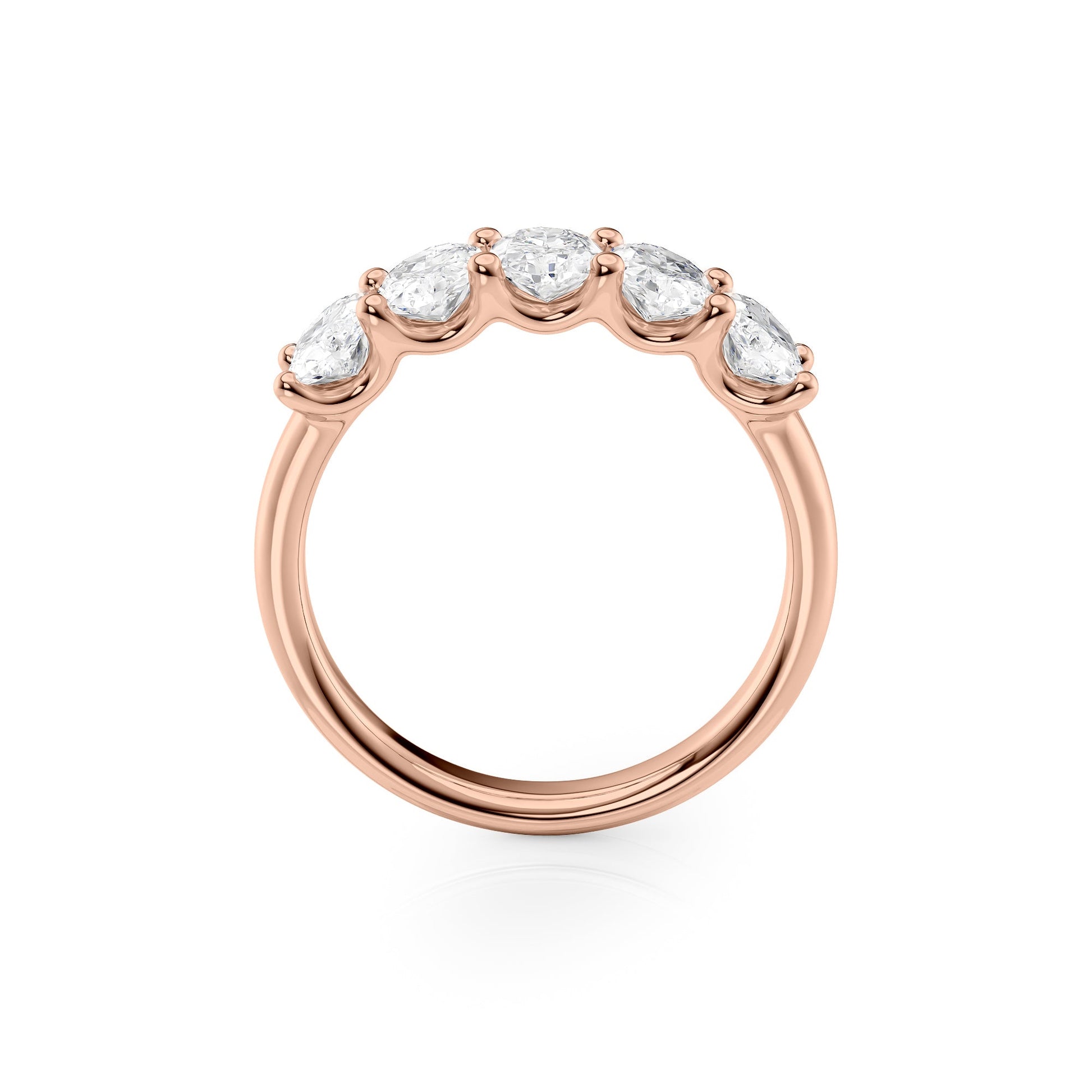 2ct Aaliya Oval Cut Moissanite Ring - Rose Gold