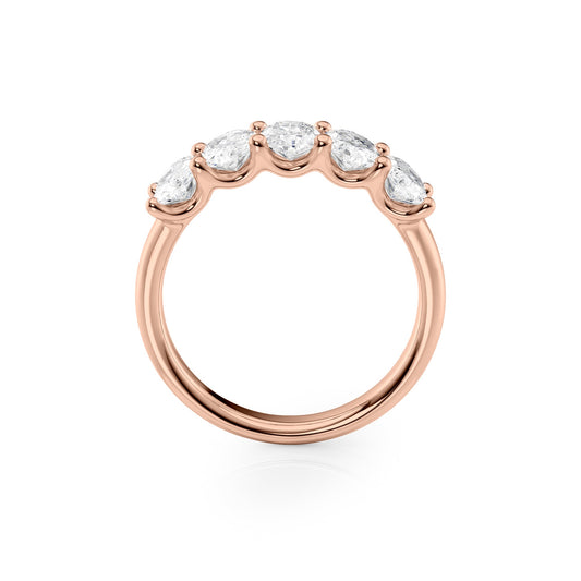 2ct Aaliya Oval Cut Moissanite Ring - Rose Gold