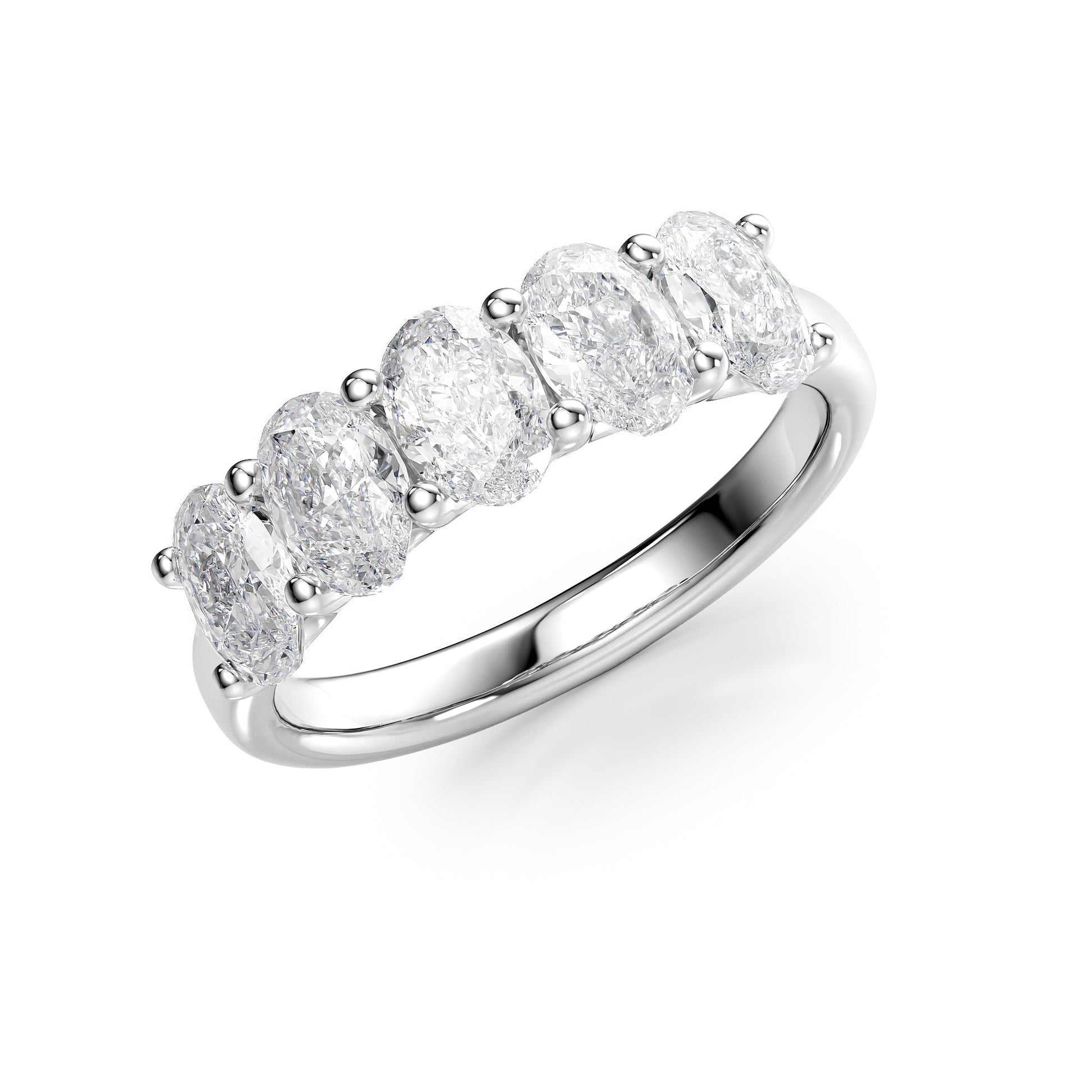 2ct Aaliya Oval Cut Moissanite Ring - Silver