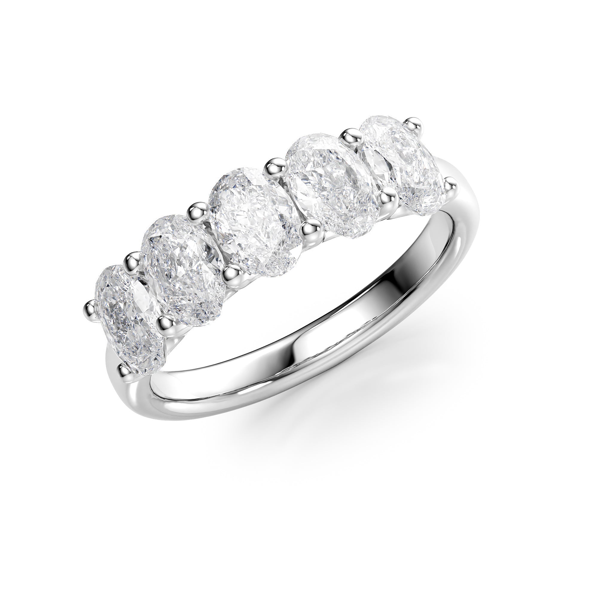 2ct Aaliya Oval Cut Moissanite Ring - Silver