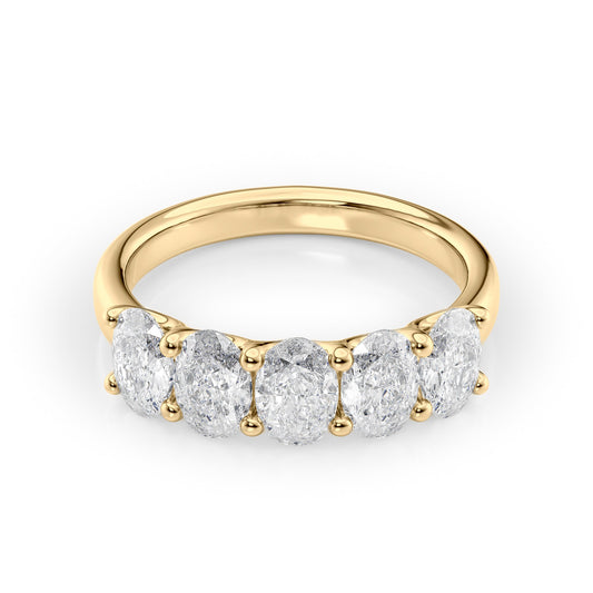 2ct Aaliya Oval Cut Moissanite Ring - Gold