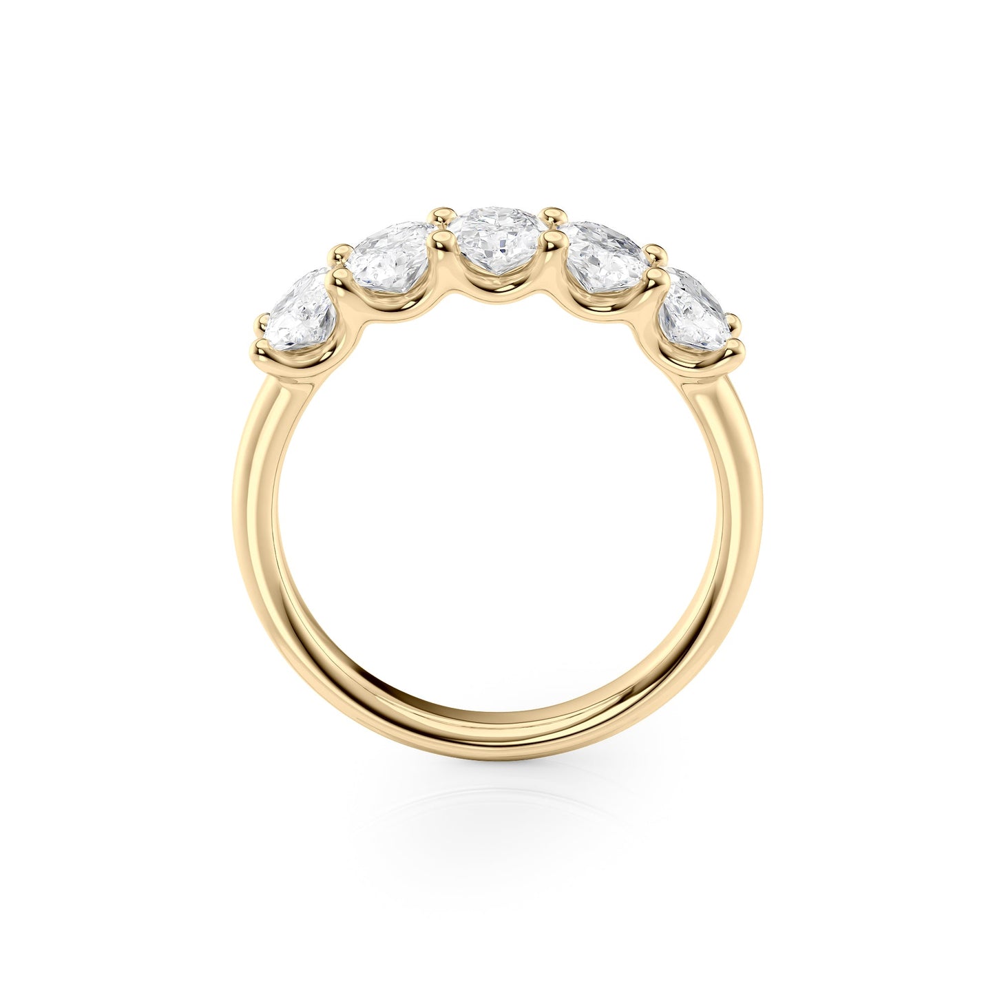 2ct Aaliya Oval Cut Moissanite Ring - Gold