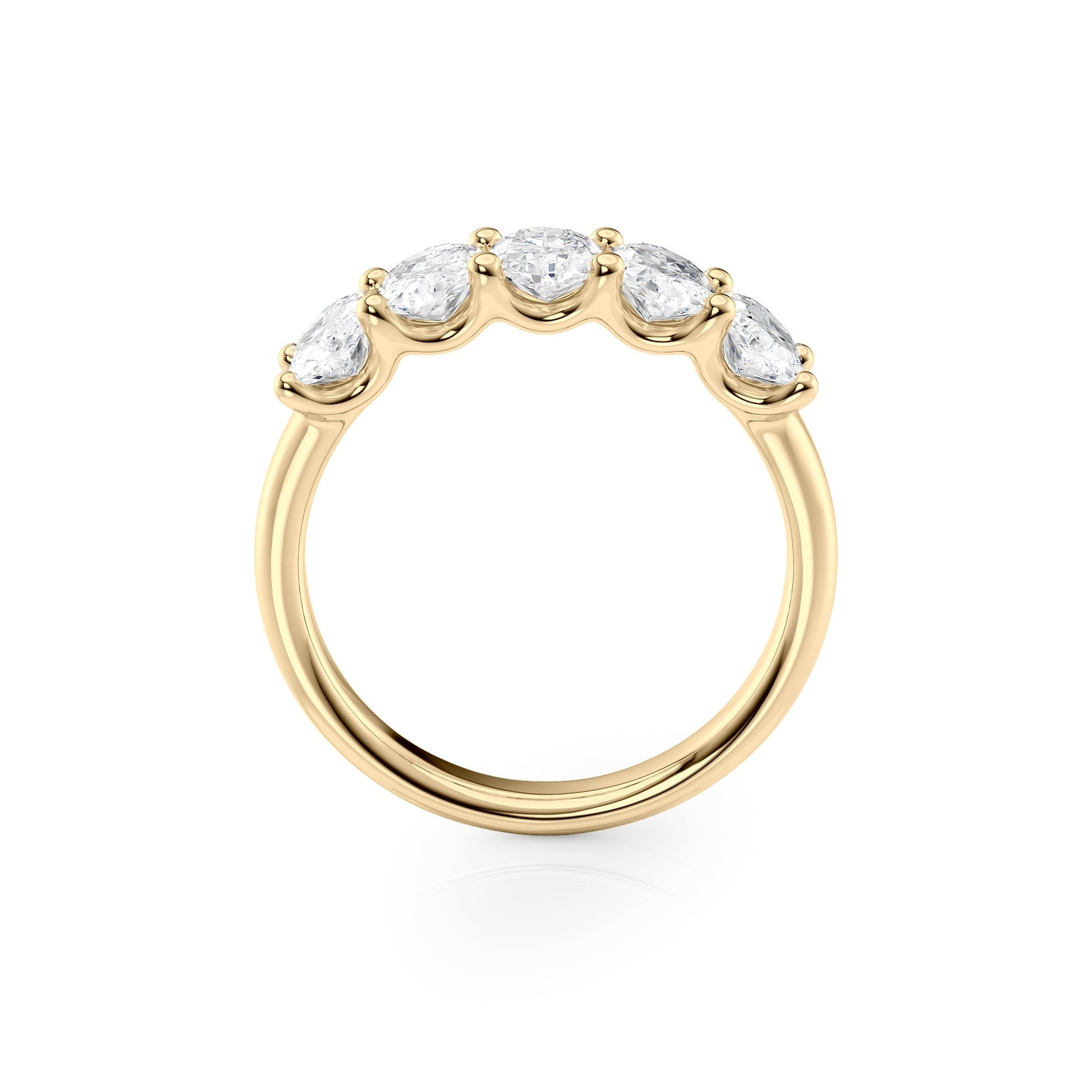 2ct Aaliya Oval Cut Moissanite Ring - Gold