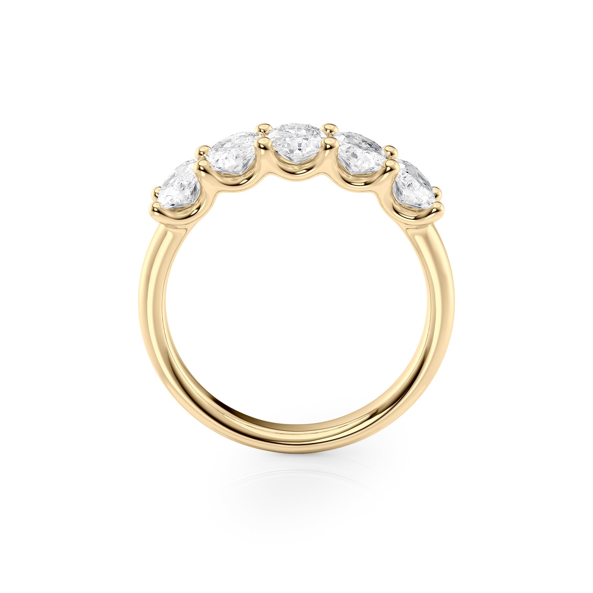 2ct Aaliya Oval Cut Moissanite Ring - Gold