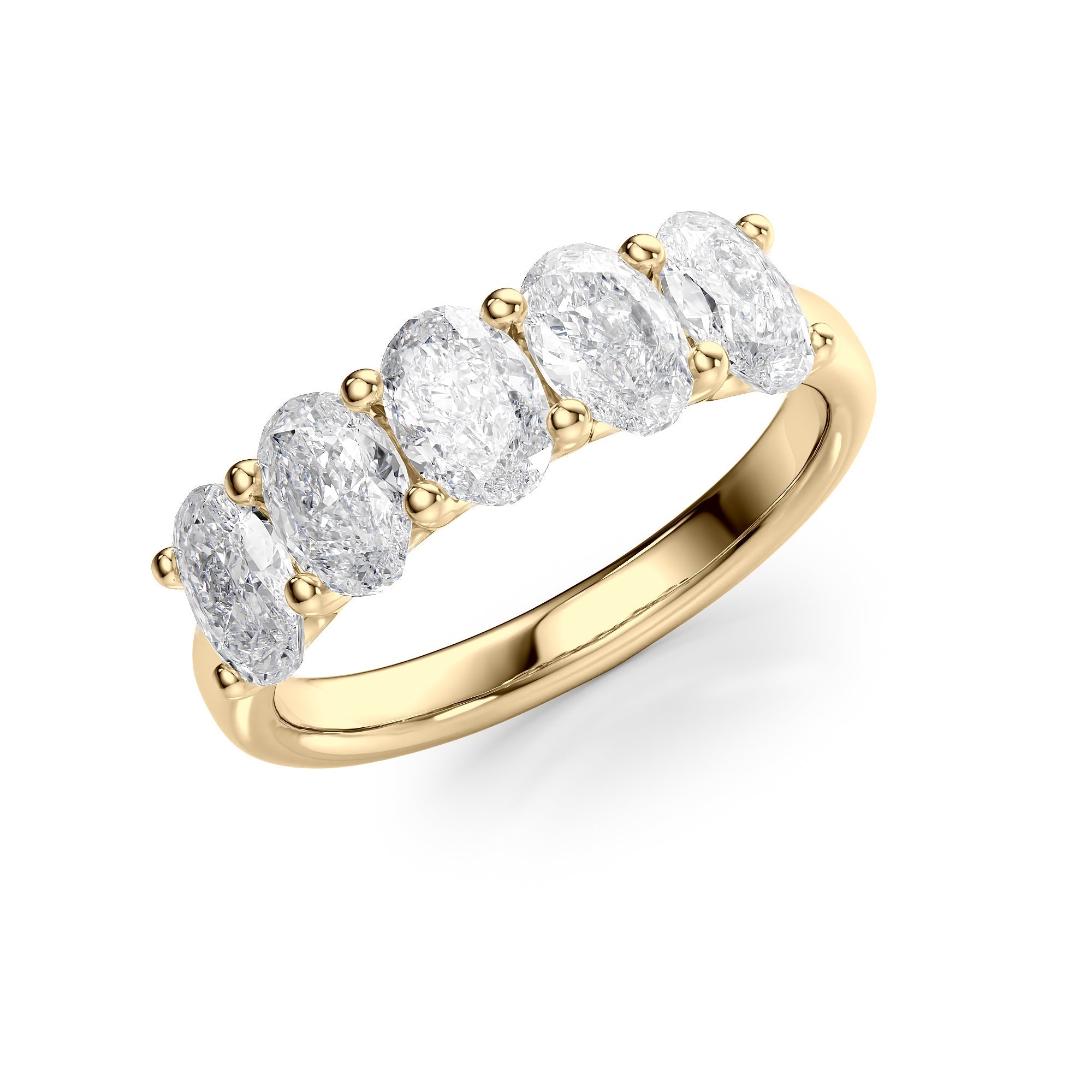 2ct Aaliya Oval Cut Moissanite Ring - Gold