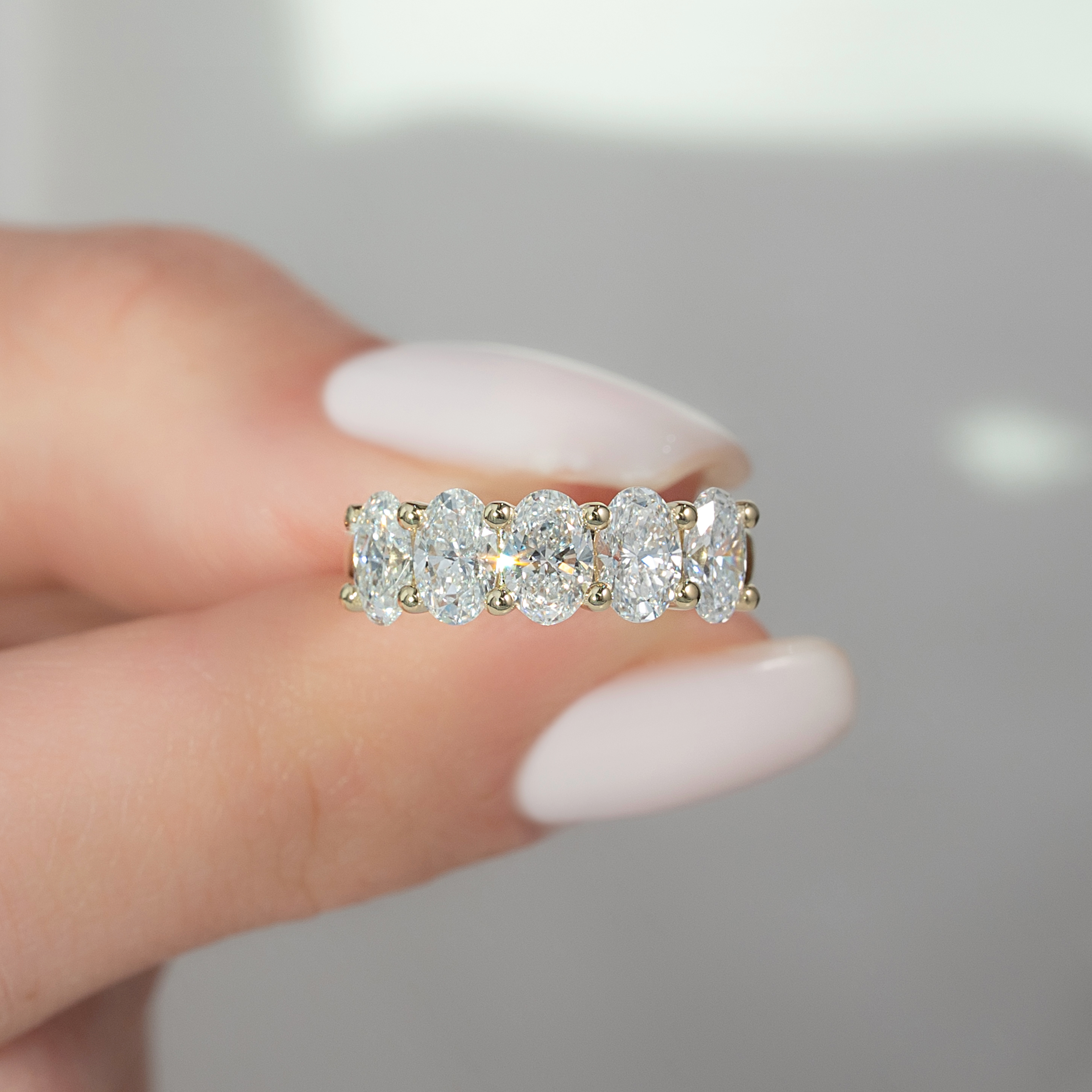 2ct Aaliya Oval Cut Moissanite Ring - Gold