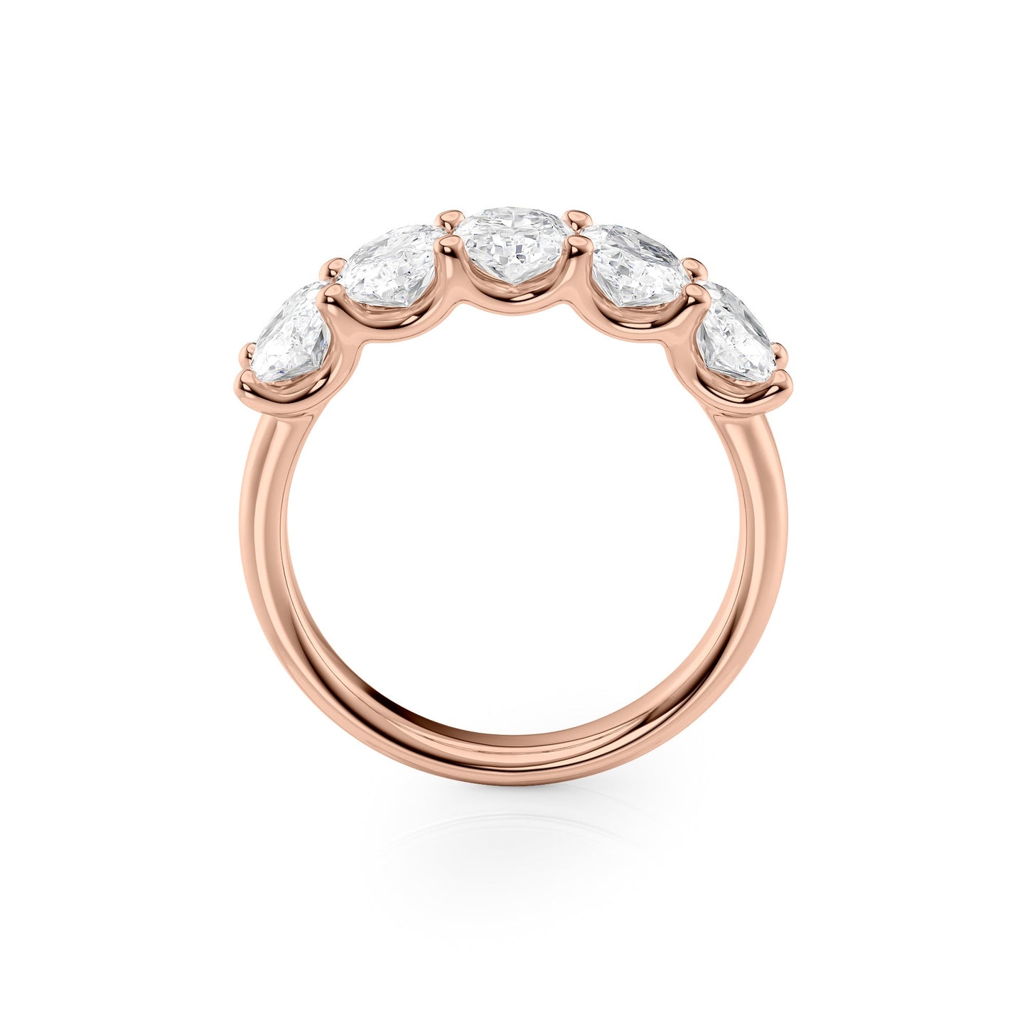 2.5ct Faustine Oval Cut Moissanite Ring - Rose Gold