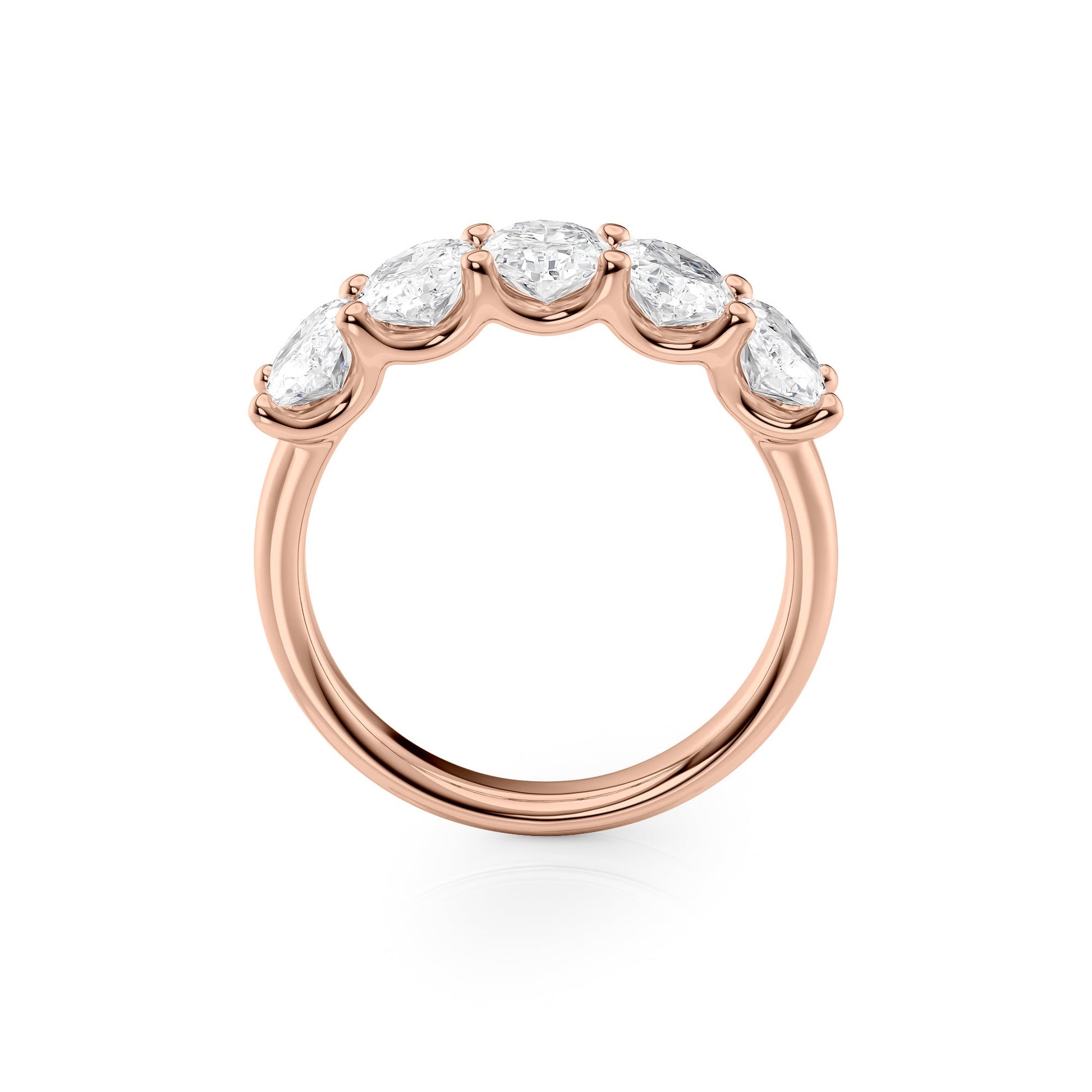 2.5ct Faustine Oval Cut Moissanite Ring - Rose Gold