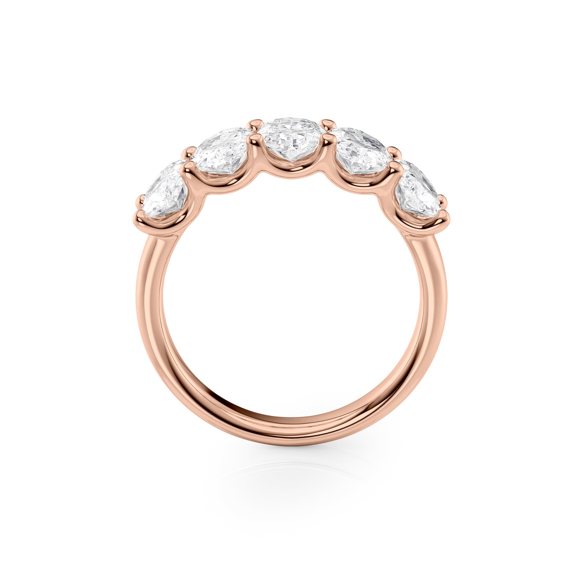 2.5ct Faustine Oval Cut Moissanite Ring - Rose Gold