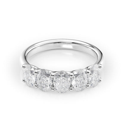 2.5ct Faustine Oval Cut Moissanite Ring - Silver