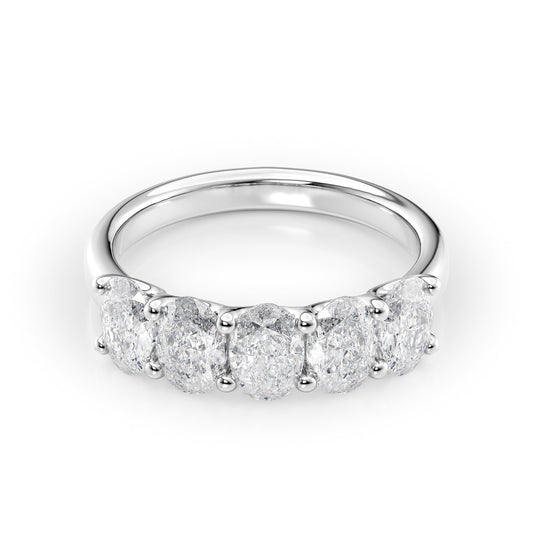 2.5ct Faustine Oval Cut Moissanite Ring - Silver