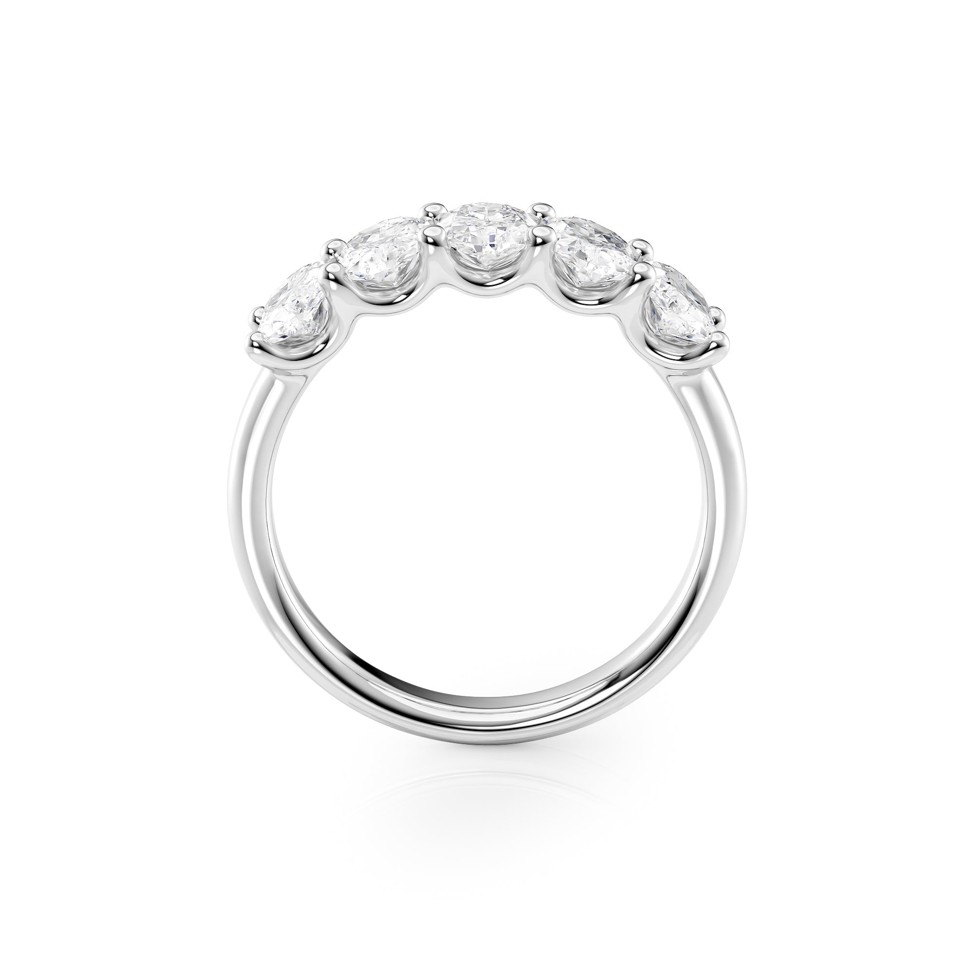 2.5ct Faustine Oval Cut Moissanite Ring - Silver