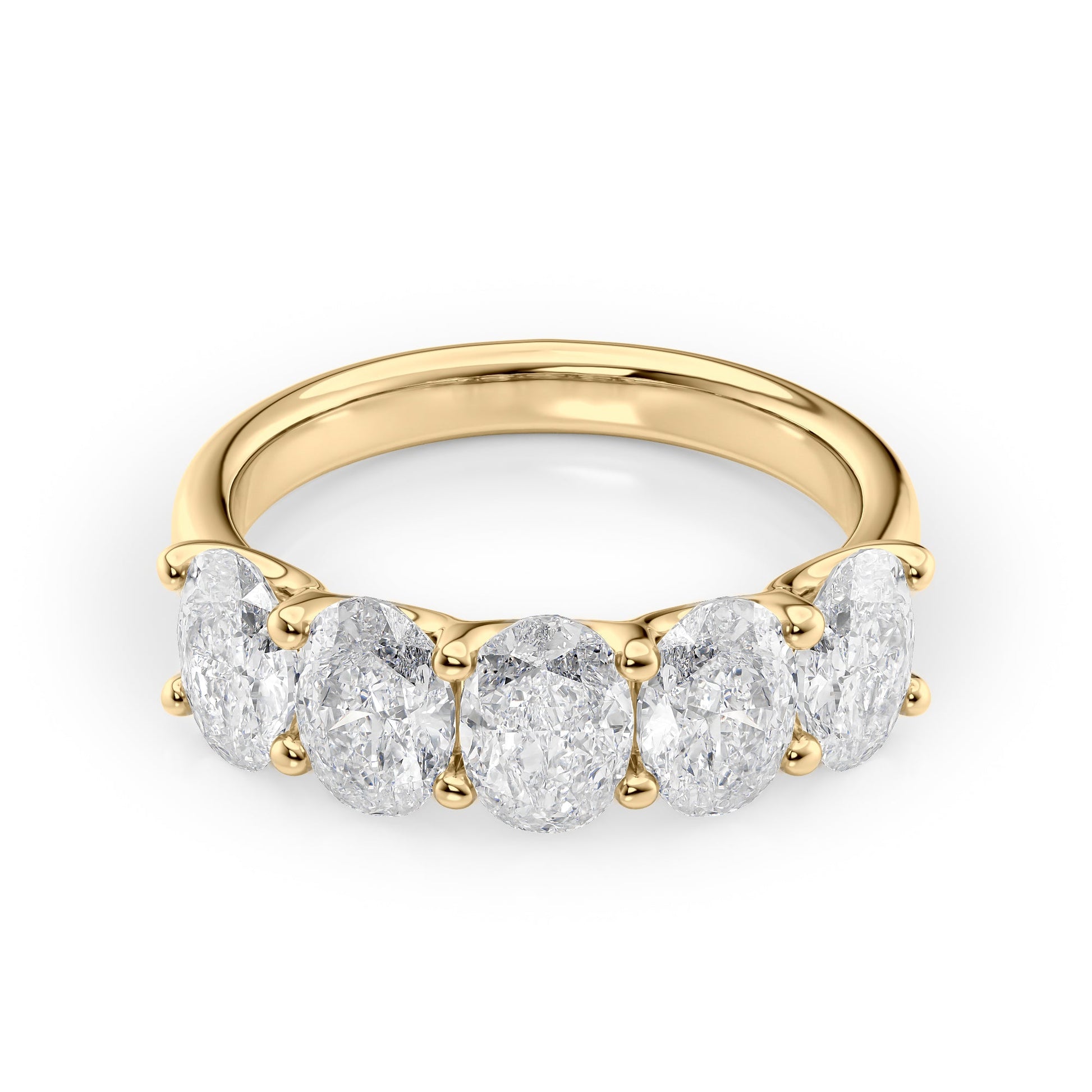2.5ct Faustine Oval Cut Moissanite Ring - Gold