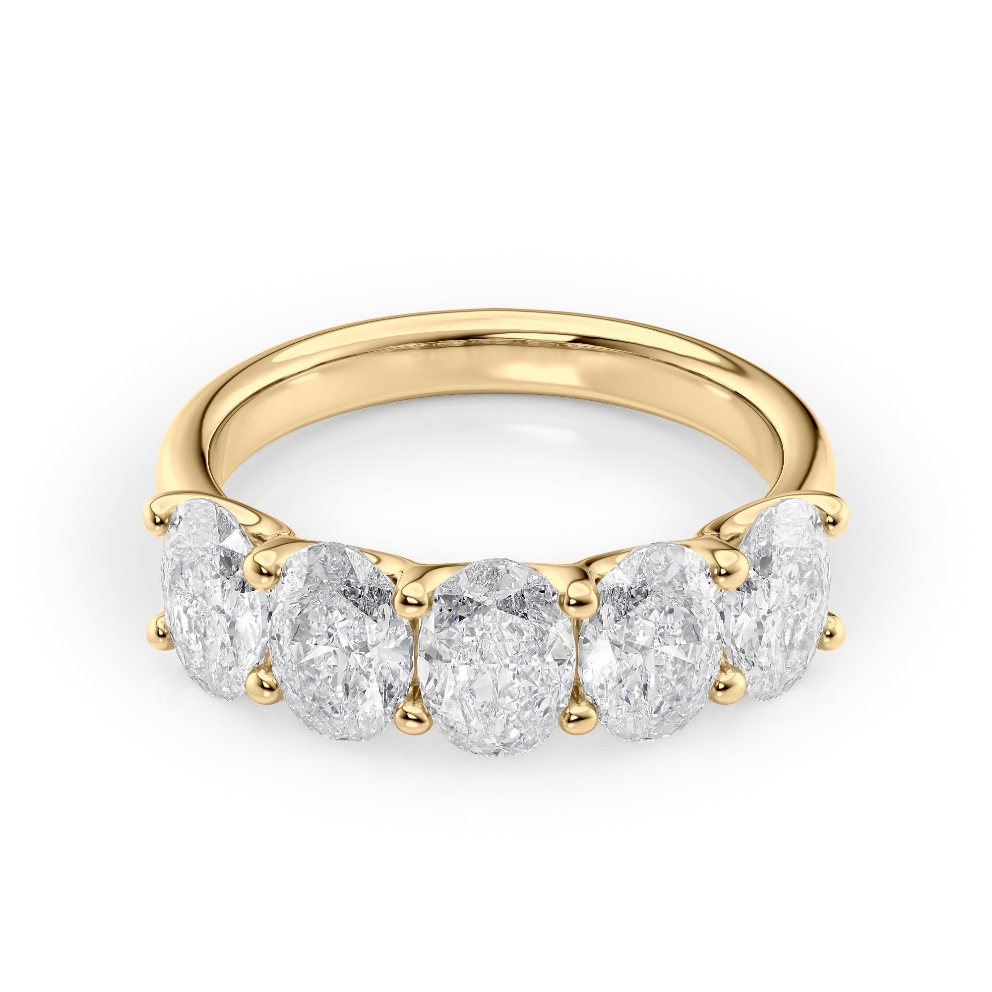 2.5ct Faustine Oval Cut Moissanite Ring - Gold