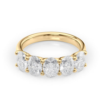 2.5ct Faustine Oval Cut Moissanite Ring - Gold