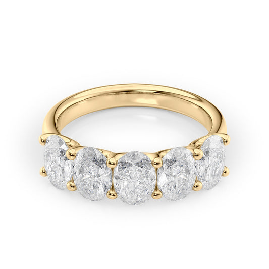 2.5ct Faustine Oval Cut Moissanite Ring - Gold