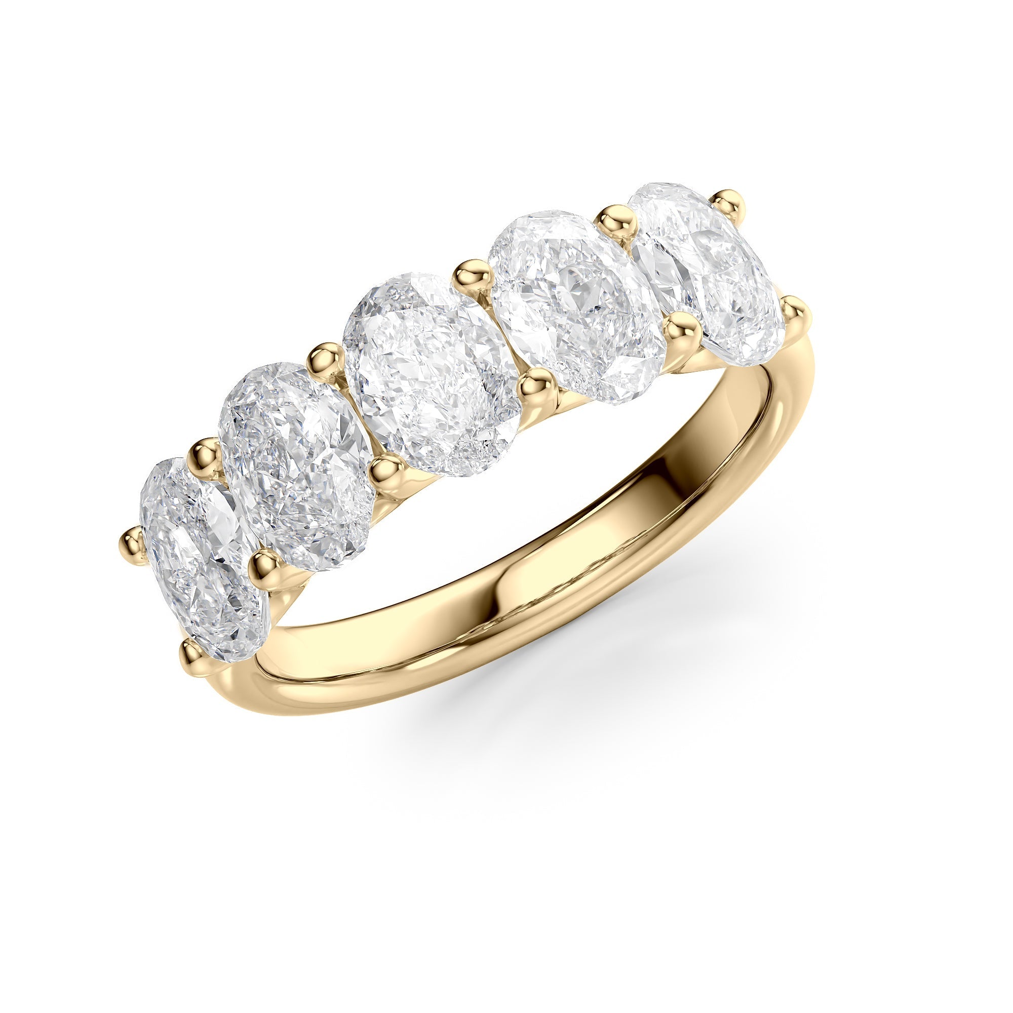 2.5ct Faustine Oval Cut Moissanite Ring - Gold