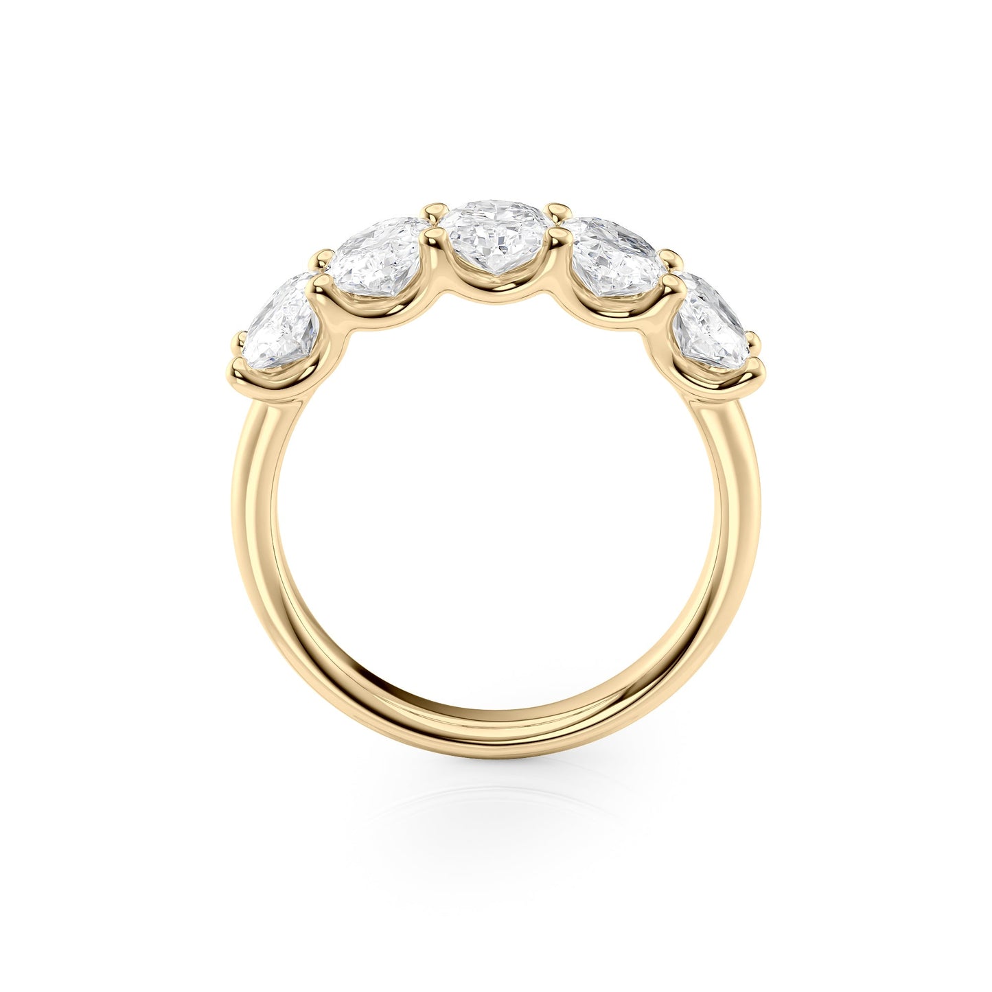 2.5ct Faustine Oval Cut Moissanite Ring - Gold