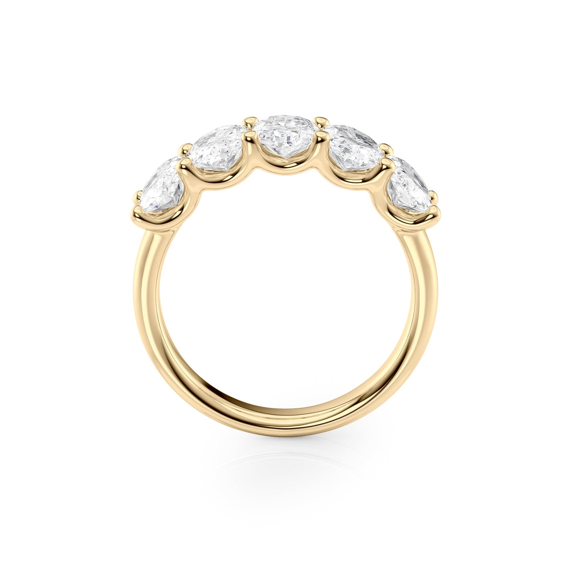 2.5ct Faustine Oval Cut Moissanite Ring - Gold