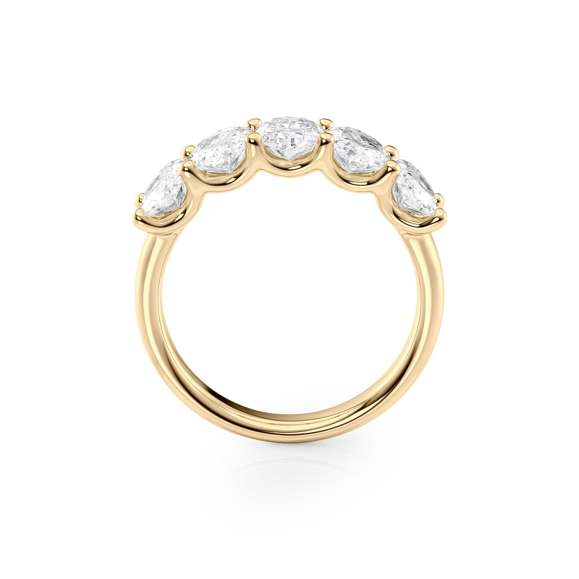 2.5ct Faustine Oval Cut Moissanite Ring - Gold