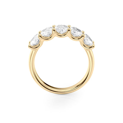 2.5ct Faustine Oval Cut Moissanite Ring - Gold