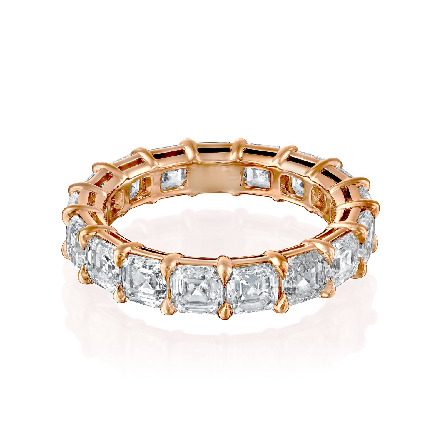 4ct Corsa Round Cut Moissanite Ring - Rose Gold