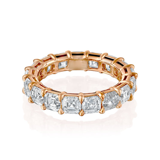 4ct Corsa Round Cut Moissanite Ring - Rose Gold
