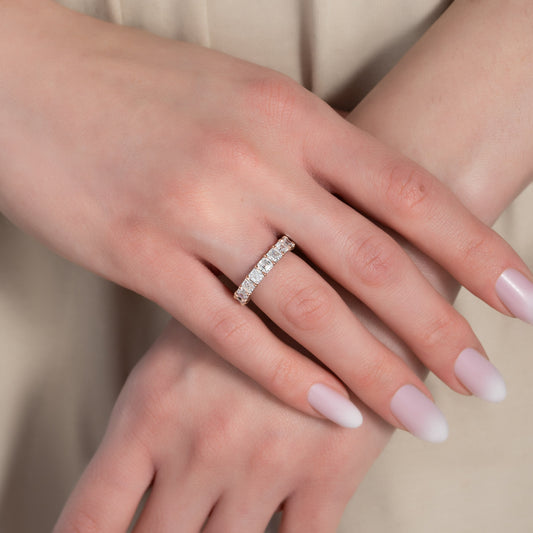 4ct Corsa Round Cut Moissanite Ring - Rose Gold