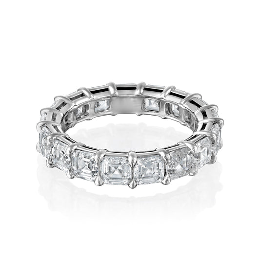 4ct Corsa Round Cut Moissanite Ring - Silver