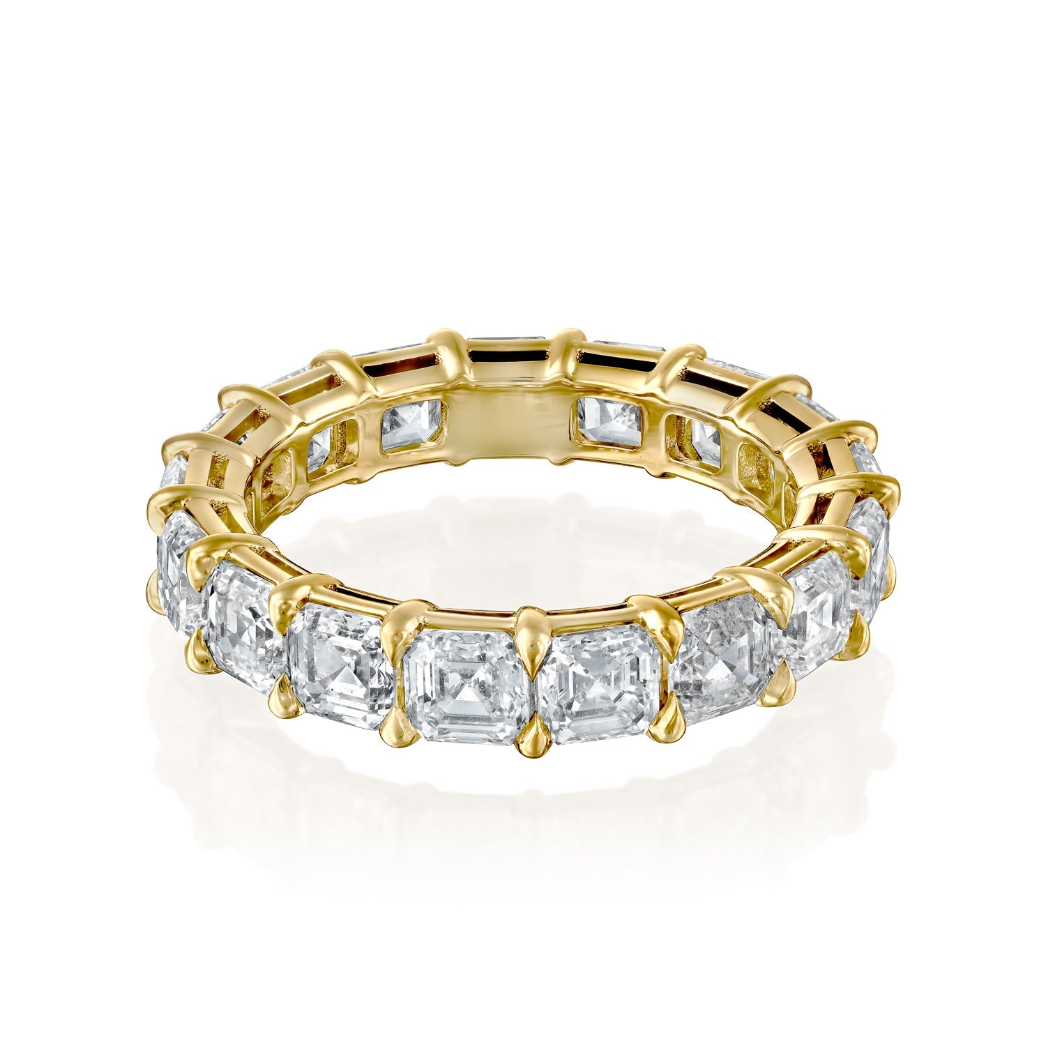 4ct Corsa Round Cut Moissanite Ring - Gold