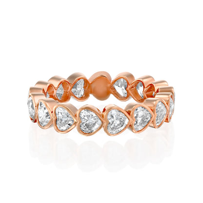 3ct Roberta Round Cut Moissanite Ring - Rose Gold