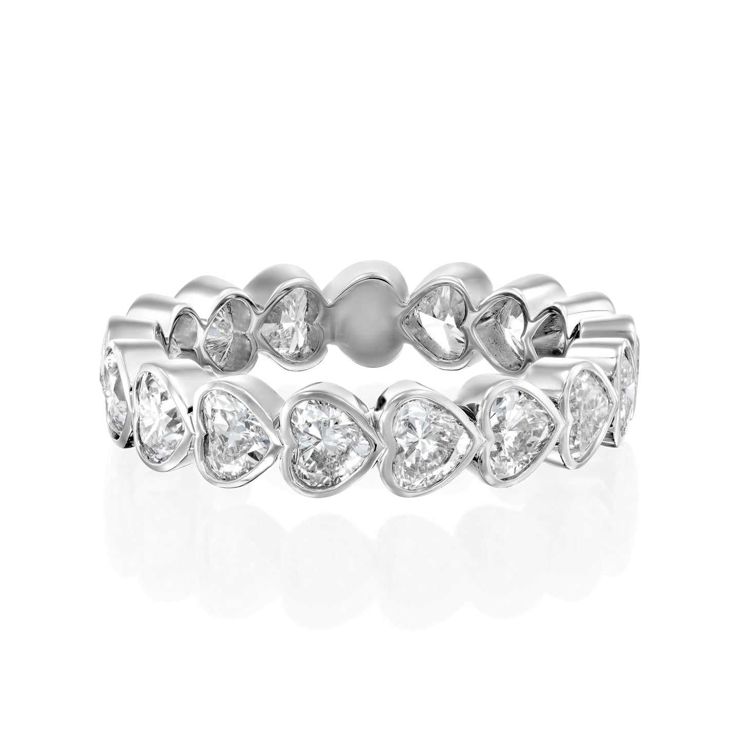 3ct Roberta Round Cut Moissanite Ring - Silver