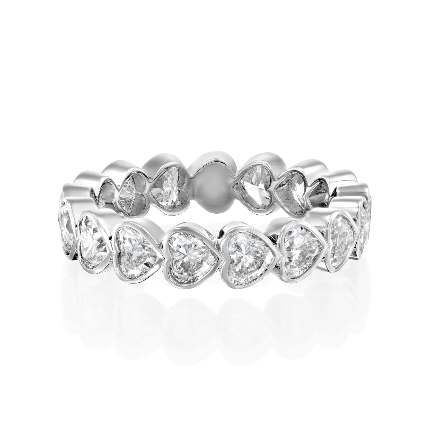 3ct Roberta Round Cut Moissanite Ring - Silver