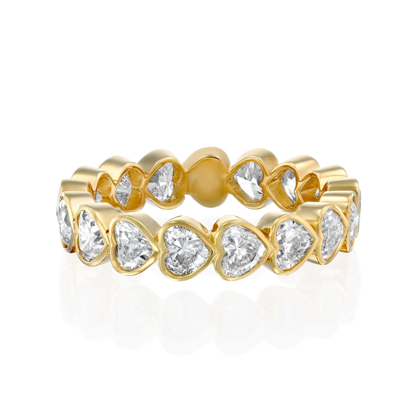 3ct Roberta Round Cut Moissanite Ring - Gold
