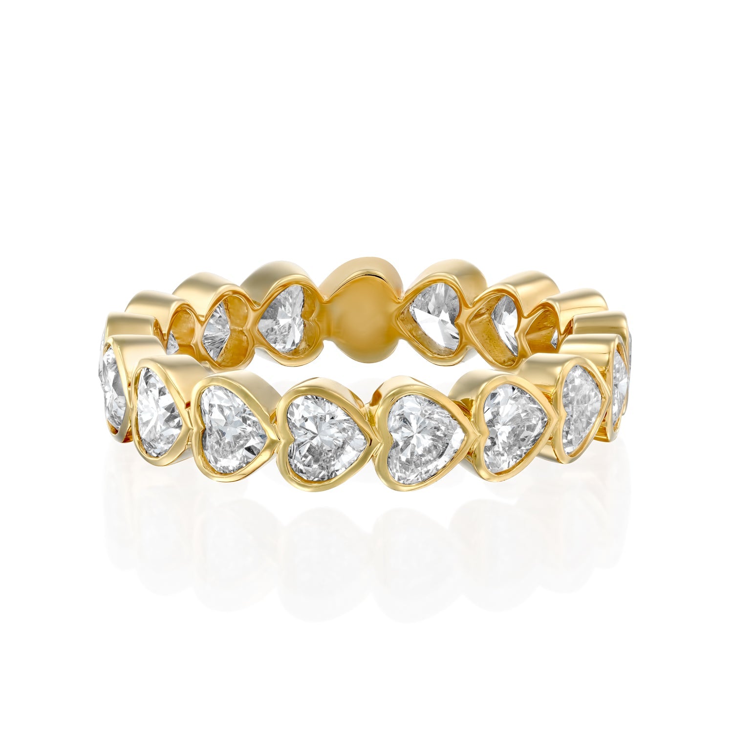 3ct Roberta Round Cut Moissanite Ring - Gold